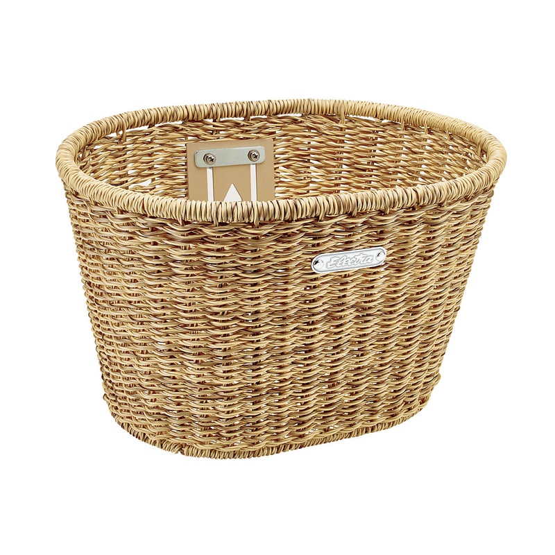 Electra Woven Plastic Basket|NATURAL|LIGHT BROWN/BLACK|DARK BROWN|OS