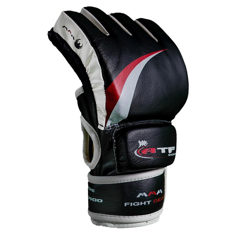 MMA GLOVES|BLACK/WHITE/RED|S|M|L|XL