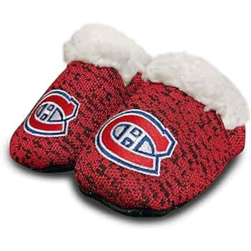 NHL Polyknit Infant Slippers|EDMONTON OILERS|MONTREAL CANADIENS|TORONTO MAPLE LEAFS|CALGARY FLAMES|S|M|L|XL